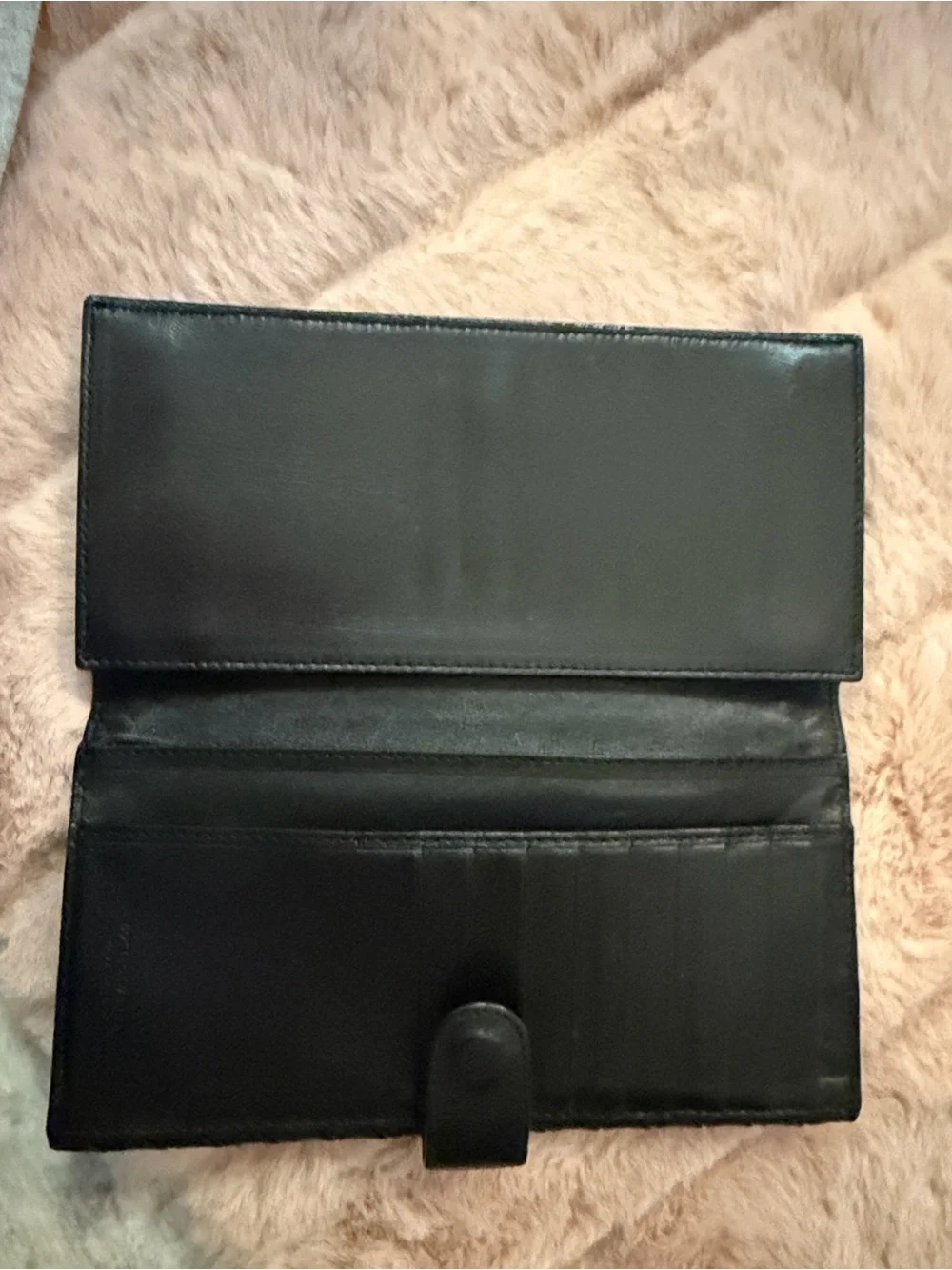 Bottega Veneta Black Leather Fold Wallet